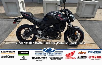 BOATZON | 2025 Kawasaki Z650 Metallic Matte Dark GrayMetallic Spark Black