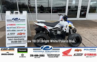 BOATZON | 2025 Polaris Outlaw 110 EFI Bright WhitePolaris Blue