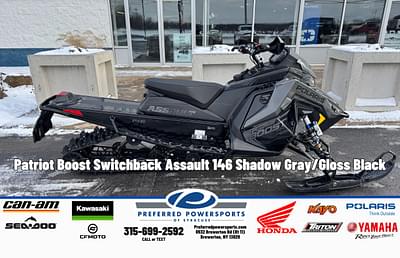 BOATZON | 2025 Polaris Patriot Boost Switchback Assault 146 Shadow GrayGloss Black