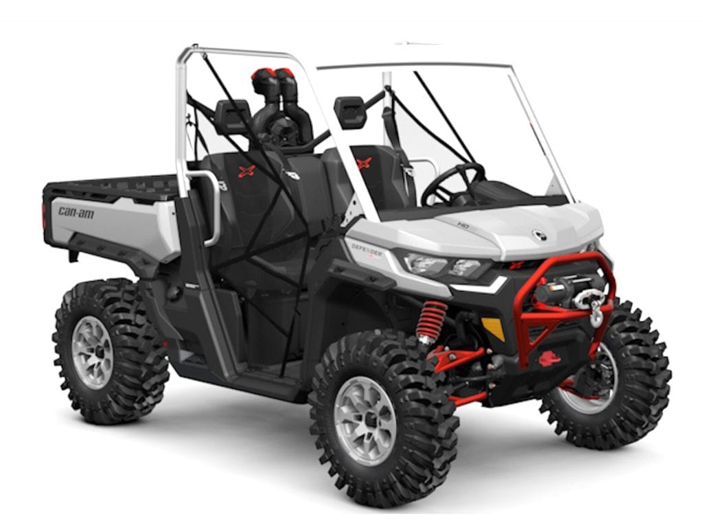 New Can-Am® Defender X mr HD10 Hyper Silver Legion Red 2025 for