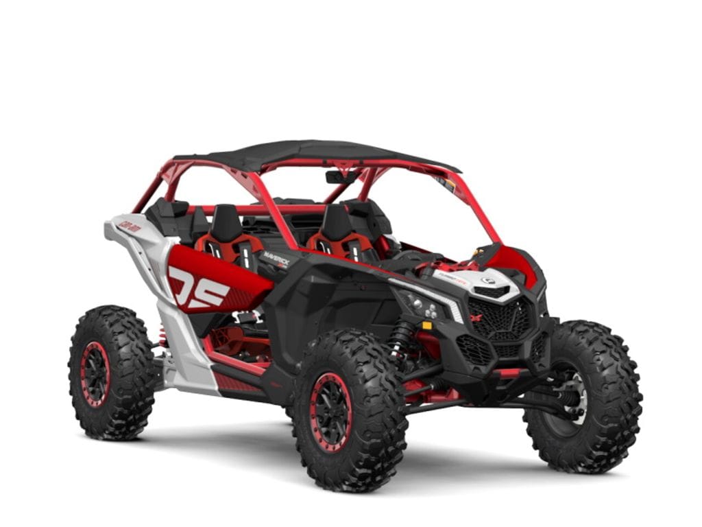 New Can-Am® Maverick X3 X ds Turbo RR Fiery Red Hyper Silver 2024