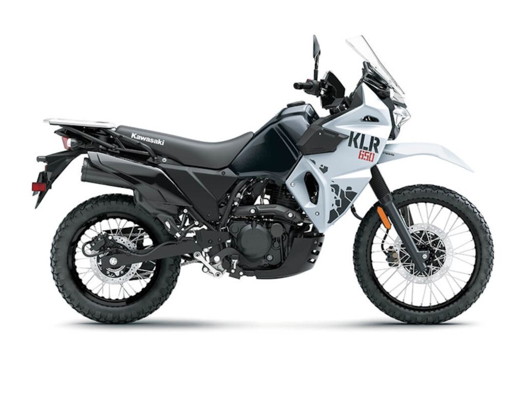 2025 Kawasaki KLR650 Pearl Crystal WhiteMetallic Carbon Gray ABS - Sold Boat